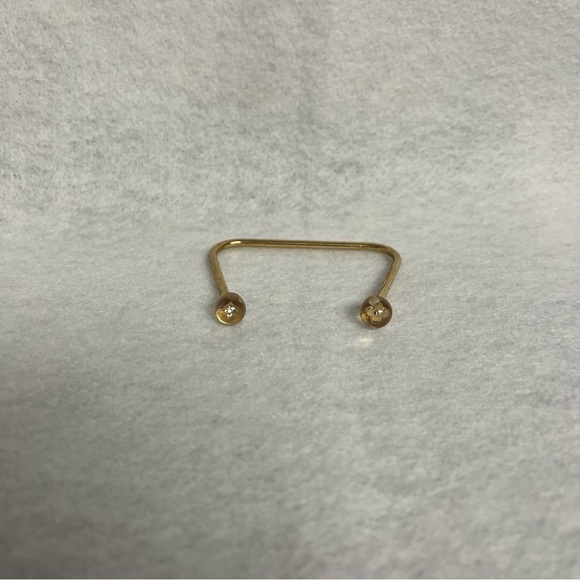 LOUIS VUITTON Wire Bracelet Gold Tone Ball Tips Fluer - Picture 5 of 15